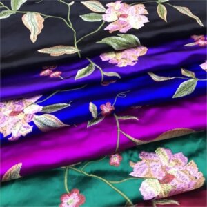 New silk brocade embroidered Chinese cheongsam dress silkworm fabric national satin
