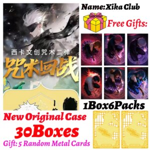 Newest Xika ClubJujutsu Kaisen Collection Boards Cards JJK Booster Box Gojo Satoru Nanami Sukuna Hobby Chrismas Gift