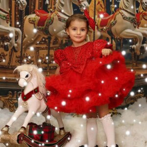 Jill Wish Sequins Lilac Flower Girl Dress Knee Length Arabic Princess Baby Wedding Birthday Party Ball Gown J286