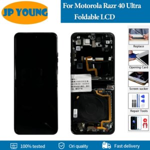 6.9″AMOLED Foldable LCD For Motorola Razr 40 Ultra LCD Display With Burn-shadow Touch Screen Digitizer Assembly Replacement Part