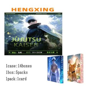 Wholesales Jujutsu Kaisen Collection Cards Booster Box 100% Thickened Acrylic Tearing Exquisite Rare Playing Anime Cards Kids