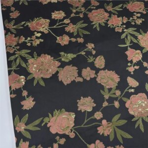 Chinese-style jacquard tea setting fabric new cheongsam dress windbreaker set designer wide-leg pants
