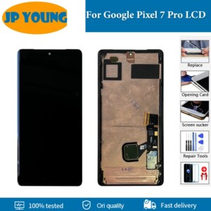 6.7″ AMOLED For Google Pixel 7 Pro LCD With Burn-shadow Touch Screen Digitizer Assembly GP4BC GE2AE GFE4J With finger Replace