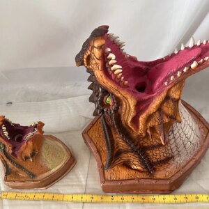 3D Dinosaur Spray Model Wall Hanging LED Light Up Spray Dragon Home Decor Props Latex Dinosaur Toys