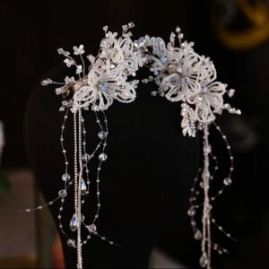 Bridal Hair Accessories Handmade Tassel Hairclips Colorful Beaded Beautiful Wedding Dress Headdress Fashion Side Barrettes