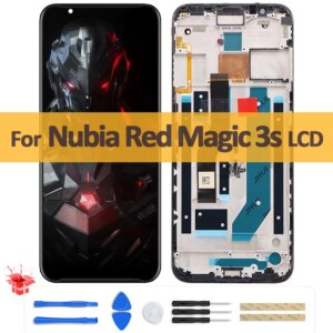 6.65″ Original AMOLED For ZTE Nubia Red Magic 3s LCD Display Touch Screen Digitizer Assembly For REDMAGIC 3S NX629JS LCD Replace