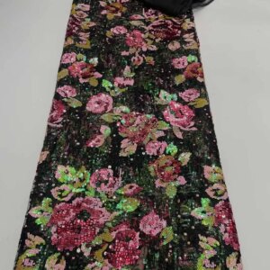 African Tulle Lace Fabric 2025 Sequins Embroidery Nigerian Bridal High Quality French Lace Fabric For Wedding Party