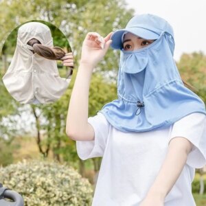 Fashion Women Protective Hat Outdoor Sun Cap Neck Face Wide Brim Visor Summer Cycling Hat Health Care baseball cap