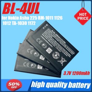50pcs/lot 3.7V 1200mAh BL-4UL Battery for Nokia Asha 225 RM-1011 1126 1012 TA-1030 1172