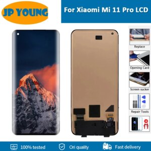 6.81” AMOLED LCD For Xiaomi Mi 11 Pro LCD Display Screen Touch Panel Digitizer For Xiaomi 11Pro MI 11Pro with Frame Replacement