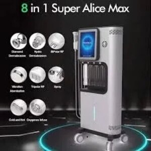 ALICE MAX Bubble Ultimate 8 in 1 HYDRA AQUA Machine for Acne Treatment, Hydration & Wrinkle Reduction