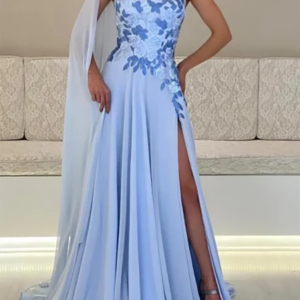Classic One Shoulder Appliquins Floral Straight Mother Of Bride Wedding Dresses Bridal Gowns Customized