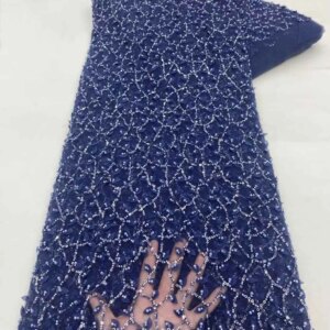 Africa Nigerian Beaded French Mesh Lace With Sequins High Quality 2025 Embroidery Lace Sequins Lace For Wedding Dresses Women