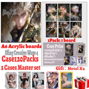 Original Bling Creative 4 JJK Jujutsu Kaisen A6 Acrylic Boards Collection Gojo Doujin Acrylic Painting Rare Booster Hobby Gift