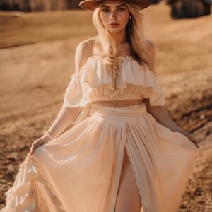 2 Piece Set Off Shoulder Romantic Lady Photoshoot Dress Cotton Long Flowy Dress for Photoshoot Fall Photography Outfits