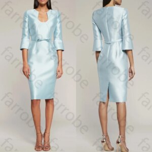 Customized Elegant 3/4 Sleeve Dress A-Line Evening Dresses Occasion Formal Exquisite High Quality Prom Party Gowns for Women