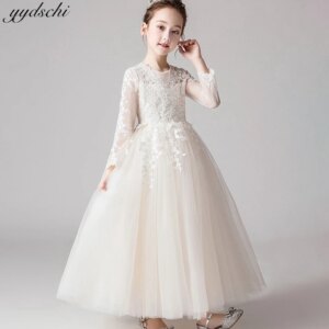 Flower Girl Dress First Communion Dres For Wedding s Appliques Fairy Dress Ball Gown Girl Princess Tulle Baby Simple Dress 2025