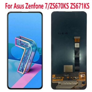 Original Amoled For Asus Zenfone 7 ZS670KS I002D Lcd Screen Display WIth Touch Glass Digitizer Zenfone 7 Pro ZS671KS ASUS_I002D
