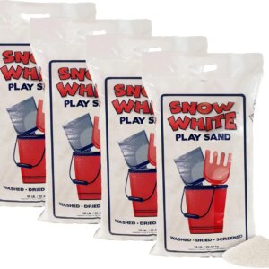 Large 50 Pound Play Sand, Finely Graded, Fully Washed and Easy to Use for Children’s Art, Trays, and Sandbox, 4 Pack