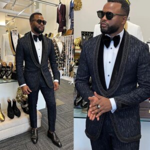 Unique Wedding Men Suits Classic One Button Tailor-Made Two-Pieces Jacket Pants Designer Groom Formal Occasion Size Customized