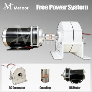 2KW 3KW 4KW Low Speed Permanent Magnet Generator 220V 380V Three Phase AC Alternator with DC Driving Motor for Home Appliance