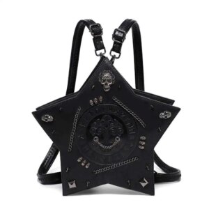 Stereoman Europe Banned Skull Gothic Lolita Heart Pentagram Backpack Crossbody Bag Women’s Bag
