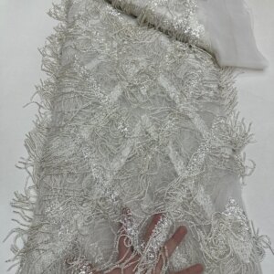 Latest African French Beaded Groom Lace Fabric 2024 High Quality Embroidery Luxury Bridal Sequin Lace Fabric For Nigeria Dresses