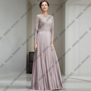 Customized Long Muslim Mother of the Bride Dresses Pleats Chiffon Wedding Party Dress vestido para boda madre de la novia