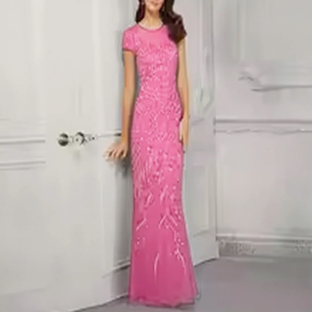 Customized chiffon appliqued A-line floor-length wedding dress for the mother of the bride for the formal evening party