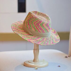A lightweight hand-crocheted hat and top for children on trip