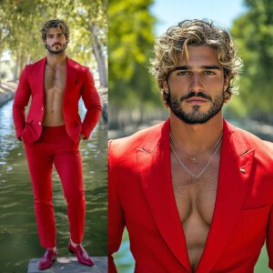 Modern Men’s Tuxedo Suits 2 Pieces Plus Size Notch Lapel Pocket Blazer & Pants Customized Party Show Formal Business Suits
