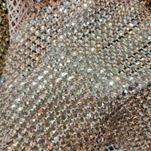 6*6 Crystal DIY Rhinestone Mesh Fabric Sewing Ribbon Net Lace Fabric With twinkle Stones Many Colors 5Yards