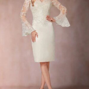 Elegant Sheath Evening Party Dress Scoop Neck Applique Sequins Knee-Length Formal Mother of the Bride Dress 2025 Free Customized