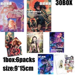 Demon Slayer Cards Booster Box Collection 9*15cm Wholesale Playing Cards Games Board Party Kids Toys Mystery Pack