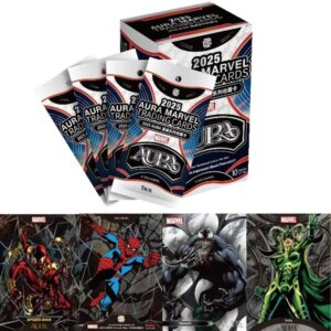 KAKAWO 2025 AURA Marvel Card Spider-Man Iron Man Captain America Rare Anime Game Collection Card Kids Toys Gift