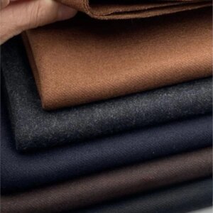 Autumn and winter fabric elastic anti-wrinkle wool pants suit warm cashmere overcoat garment