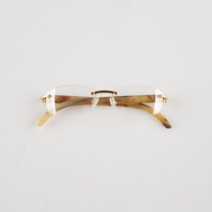 Eyeglass Frames Unique Rimless Square Business Handmade Horn Reading Prescription Man Women’s Glasses Frames Optical Eyeglasses