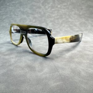 Eyeglass Frames Unique Classic Square Wide Temple Handmade Genuine Natural Horn Man Glasses Frames Optical Lenses Retro Eyewear