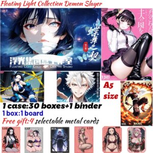 2025 Newest MengHuan WenChuang Demon Slayer A6 Boards Collection Card Goddess Feast Japanese Anime Trading Mitsuri Hobbies Gift