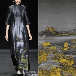 1.55 meters long positioning weaving gold old Song brocade silkworm silk fabric new Chinese coat vest