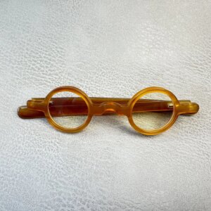 Eyeglass Frames Small Round Vintage Japan Style Classic Handmade Coffee Horn Reading Men’s Glasses Frames Lenses Eyeglasses