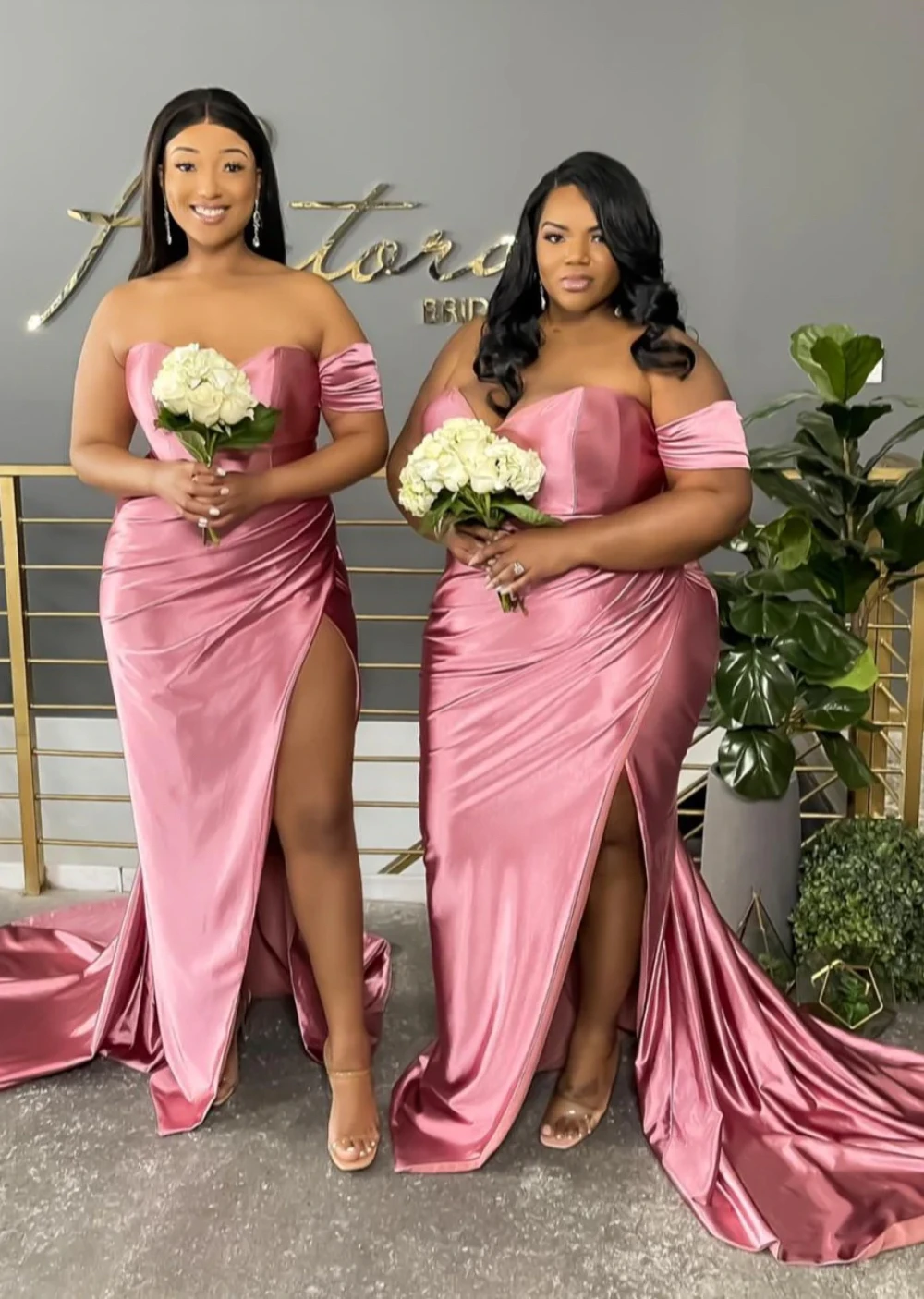 Customized Lavender Bridesmaid Dresses 2024 Mermaid Sweetheart High Slit Satin Wedding Guest Party Dresses Cheap Birthday Dress