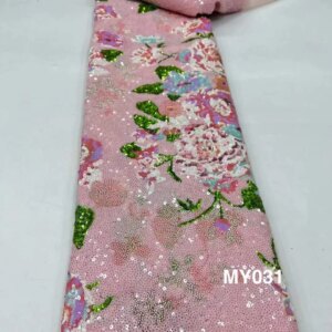 2025 High Quality Exquisite African Handmade Beaded Sequins Lace Fabric French Embroidery Lace For Wedding French Lace Fabric