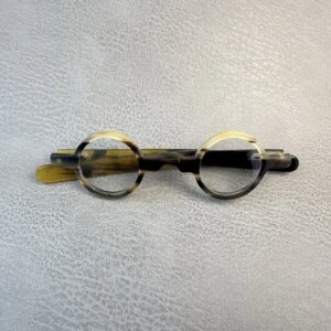 Eyeglass Frames Unique Vintage Small Round Retro Handmade Natural Horn Prescription Eyeglass Frames Optical Lenses Eyeglasses