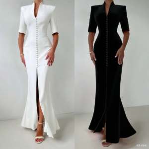 High Slit Long Mermaid Women Blazer Dress One Piece Slim Fit Wedding Guest Dress Customized Formal Casual Party Show Jacket