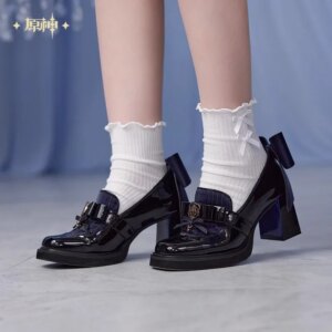 [Genuine] miHoYo Game Furina Shoes Genshin Impact Furina Theme Serie Leather Shoes Cosplay Flat shoes Martens Clothing Xmas Gift