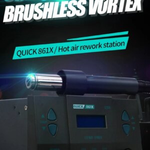 Quick 861X smart lead-free hot air rework station hot Gun Soldering Station with 3 air nozzle 1300W Desoldering Station