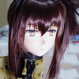 (KM112) Handmade Female Resin Crossdress Pretty Girl 3/4 Head Lolita Doll Mask Japanese Anime Cosplay Kigurumi Mask Crossdresser