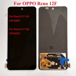 6.7″AMOLED For Oppo Reno 12F lcd 4G CPH2687 LCD Screen Display Touch Screen Digitizer for Reno12f 5g CPH2637