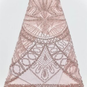 2025 African French Nigerian High End Tulle Lace Fabric With Beads Sequins Mesh for Embroiderg Wedding Party Bride Sewing Dress